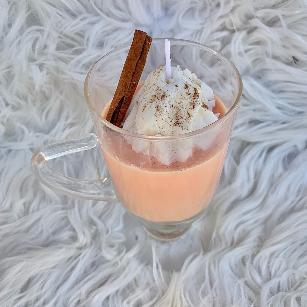 Fall Pumpkin Spice Latte Candle - Whipped Cream Candle Topping
